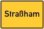 Place name sign Straßham
