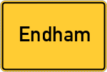Place name sign Endham, Vils