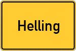 Place name sign Helling, Kreis Erding