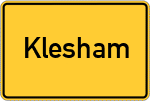 Place name sign Klesham