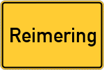 Place name sign Reimering, Vils