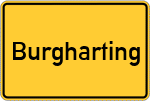Place name sign Burgharting