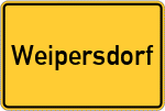 Place name sign Weipersdorf