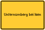 Place name sign Unternumberg bei Isen