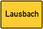 Place name sign Lausbach