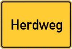 Place name sign Herdweg