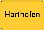 Place name sign Harthofen