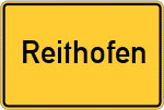 Place name sign Reithofen