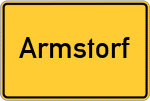 Place name sign Armstorf, Stadt