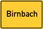 Place name sign Birnbach, Gemeinde Sankt Wolfgang