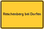 Place name sign Reschenberg bei Dorfen, Stadt
