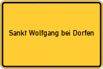 Place name sign Sankt Wolfgang bei Dorfen, Stadt