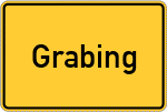 Place name sign Grabing