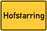 Place name sign Hofstarring