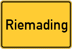Place name sign Riemading
