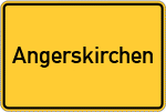 Place name sign Angerskirchen, Vils