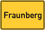 Place name sign Fraunberg, Vils