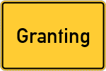 Place name sign Granting, Vils