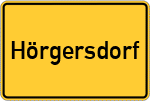 Place name sign Hörgersdorf, Stadt