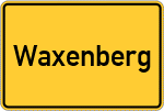 Place name sign Waxenberg, Stadt