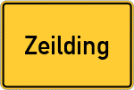Place name sign Zeilding, Vils