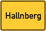 Place name sign Hallnberg
