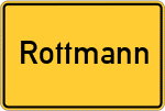 Place name sign Rottmann