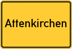 Place name sign Attenkirchen
