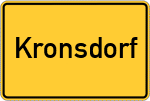 Place name sign Kronsdorf