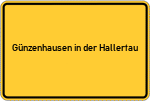 Place name sign Günzenhausen in der Hallertau