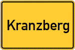 Place name sign Kranzberg, Hallertau