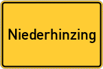 Place name sign Niederhinzing, Kreis Mainburg