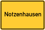 Place name sign Notzenhausen
