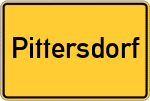 Place name sign Pittersdorf, Kreis Mainburg