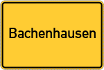 Place name sign Bachenhausen