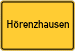 Place name sign Hörenzhausen, Kreis Freising
