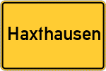 Place name sign Haxthausen, Oberbayern