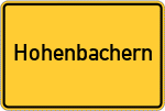 Place name sign Hohenbachern