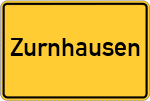 Place name sign Zurnhausen