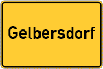 Place name sign Gelbersdorf, Oberbayern