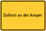 Place name sign Sollern an der Amper