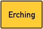 Place name sign Erching