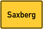 Place name sign Saxberg