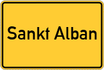 Place name sign Sankt Alban