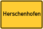 Place name sign Herschenhofen