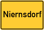 Place name sign Niernsdorf