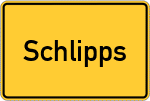 Place name sign Schlipps