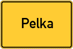 Place name sign Pelka