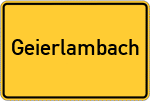 Place name sign Geierlambach, Kreis Freising