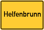 Place name sign Helfenbrunn